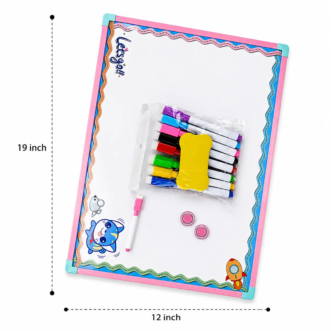 White Board with marker 9 pcs